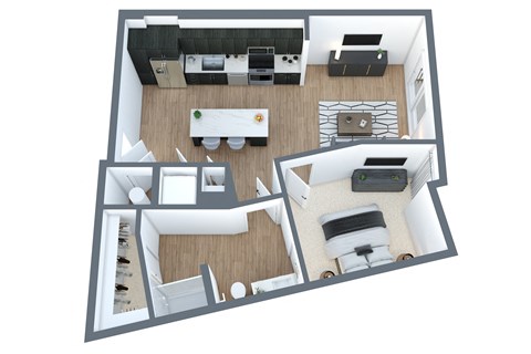 2 bedroom, 2 bathroom